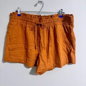 a new day Women's High Waist Orange Shorts